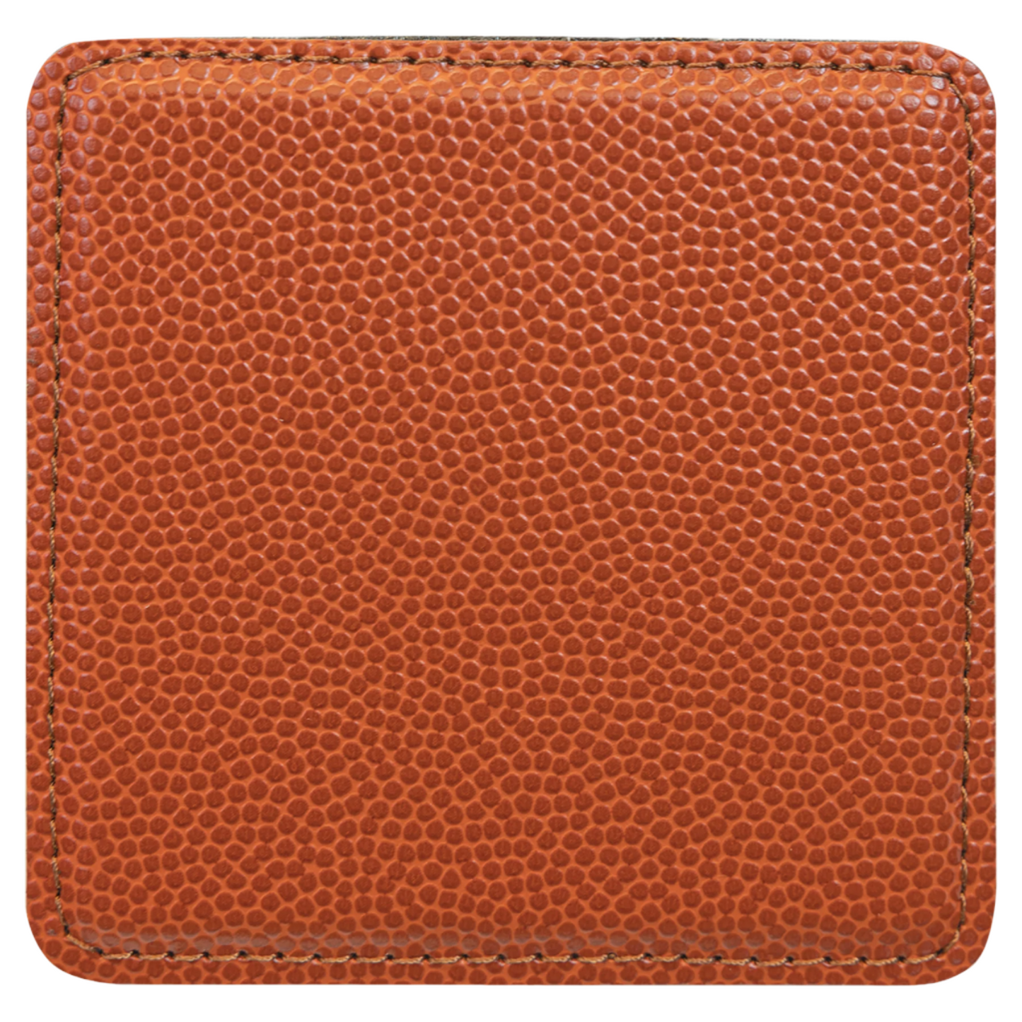 4" x 4" Basketball Square Leatherette Coaster