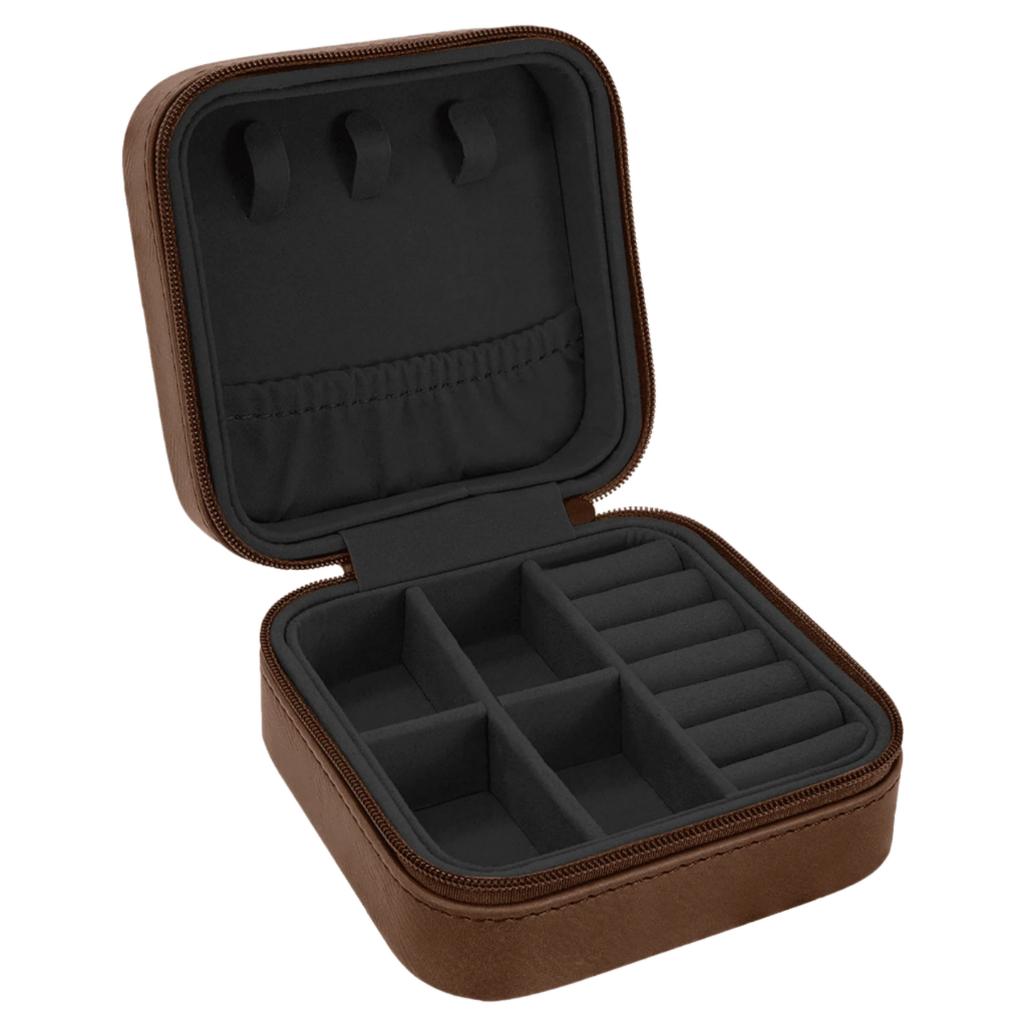 Dark Brown Travel Jewelry Box