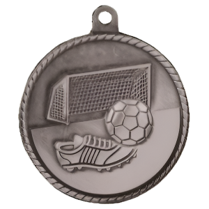 2" High Relief Soccer Medal with Neck Ribbon