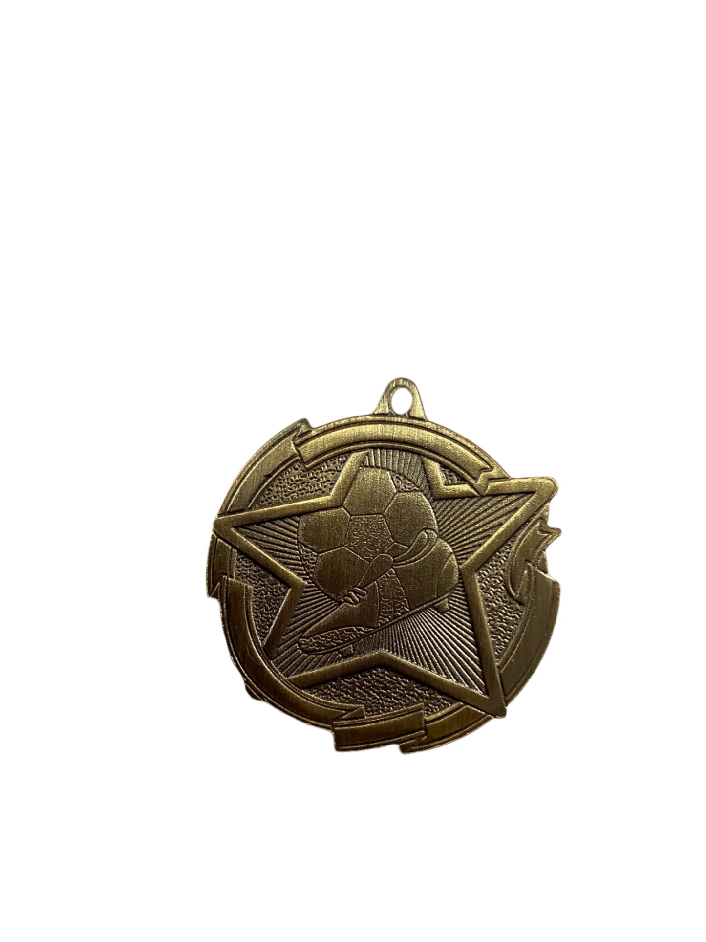 2 3/4" Gold Star Soccer Medal