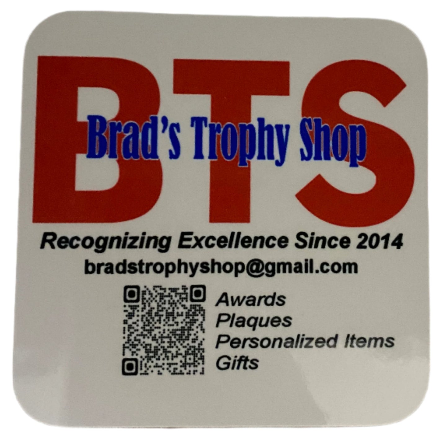 3.5" x 3.5" Gloss White Hardboard Square Coaster