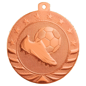 2" Custom Starbrite Soccer Medal with Neck Ribbon