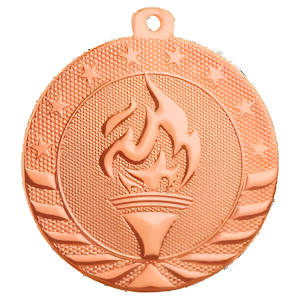 2" Starbrite Torch Medal with Neck Ribbon