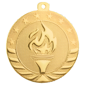 2" Starbrite Torch Medal with Neck Ribbon