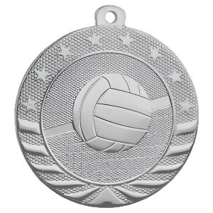 2" Starbrite Volleyball Medal with Neck Ribbon