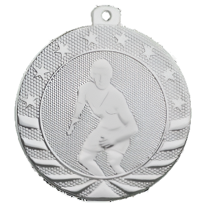 2" Starbrite Wrestling Medal with Neck Ribbon