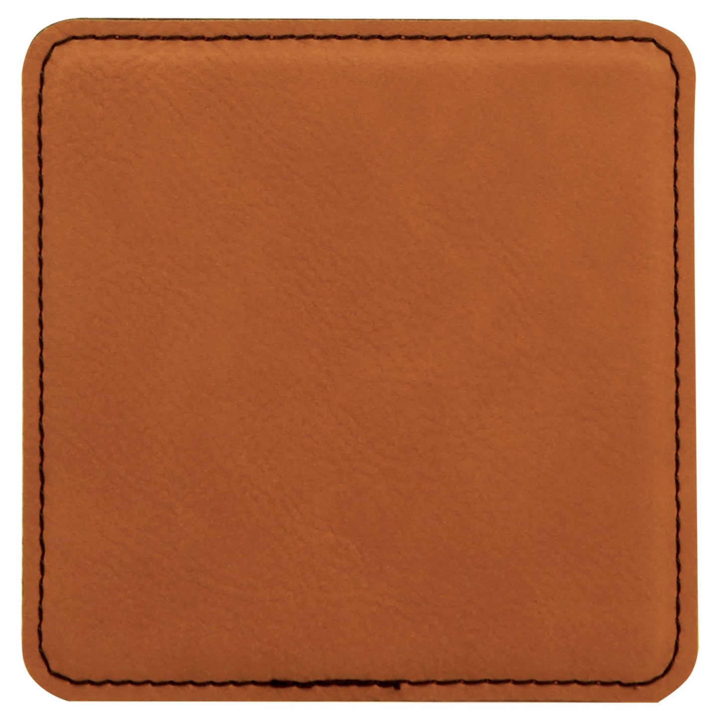 4" x 4" Rawhide Square Leatherette Coaster