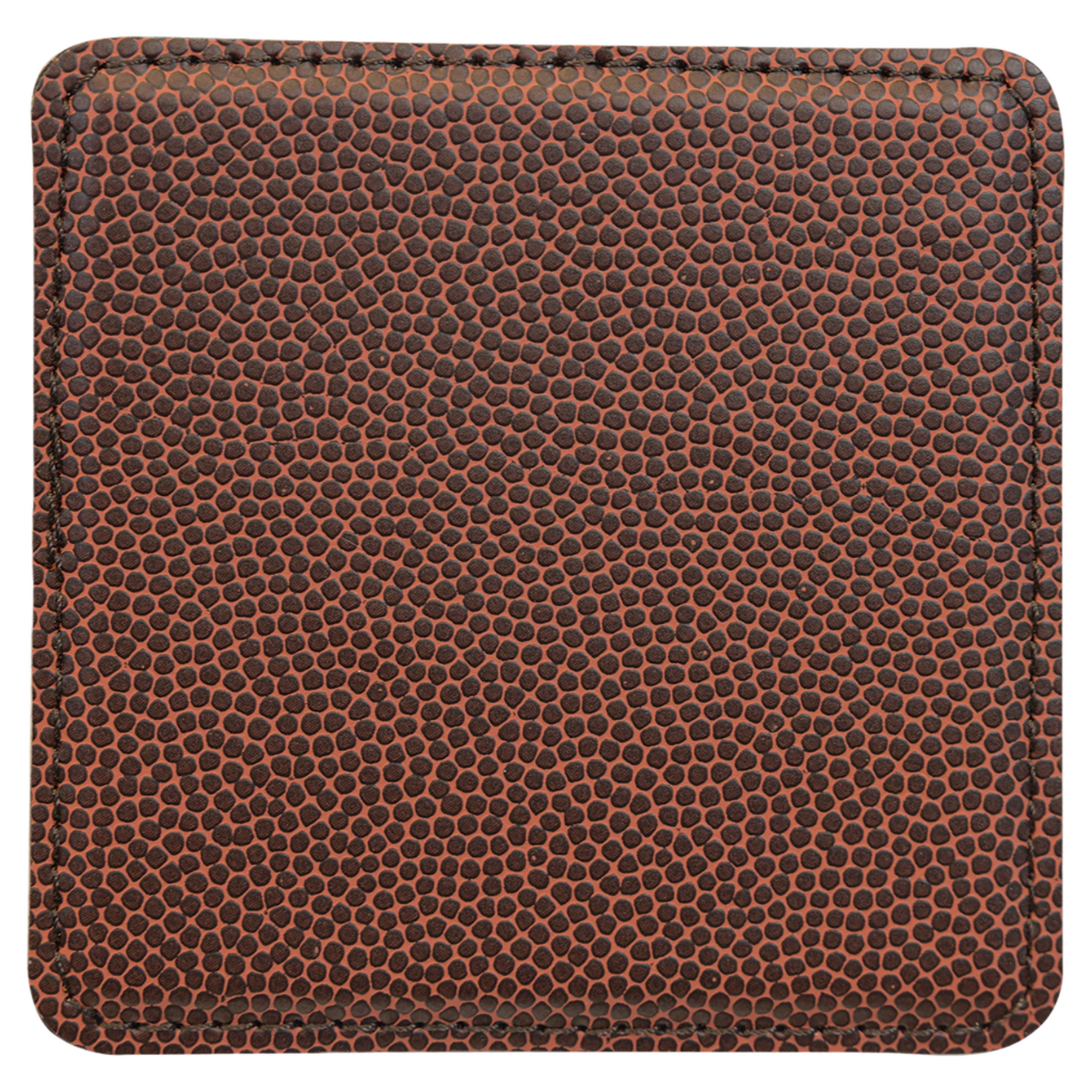 4" x 4" Football Square Leatherette Coaster