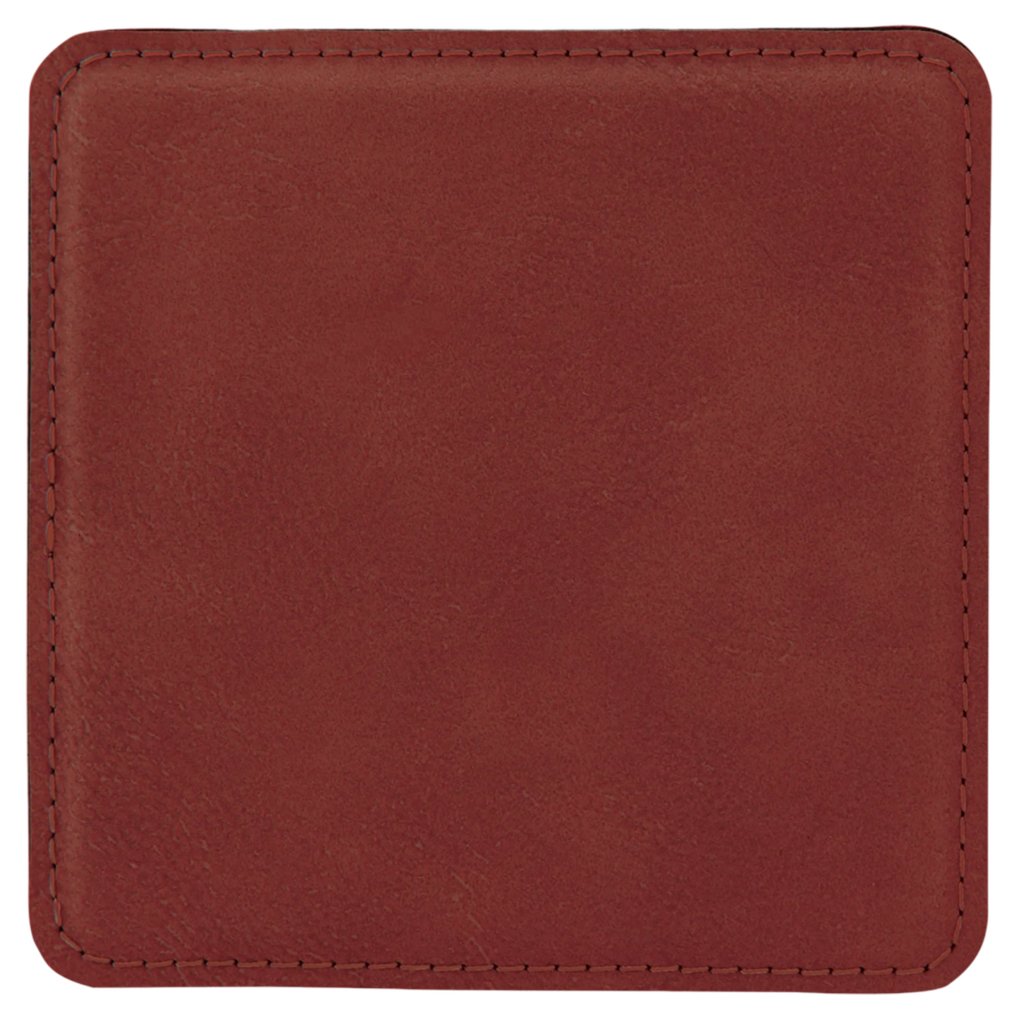 4" x 4" Rose Square Leatherette Coaster