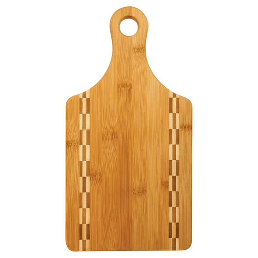 Bamboo Paddle Cutting Board with Butcher Block