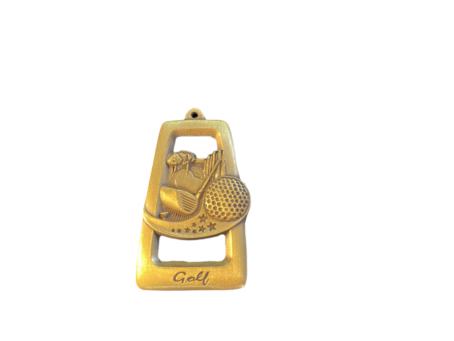 2 3/4" Gold Golf All-Star Blast Medal