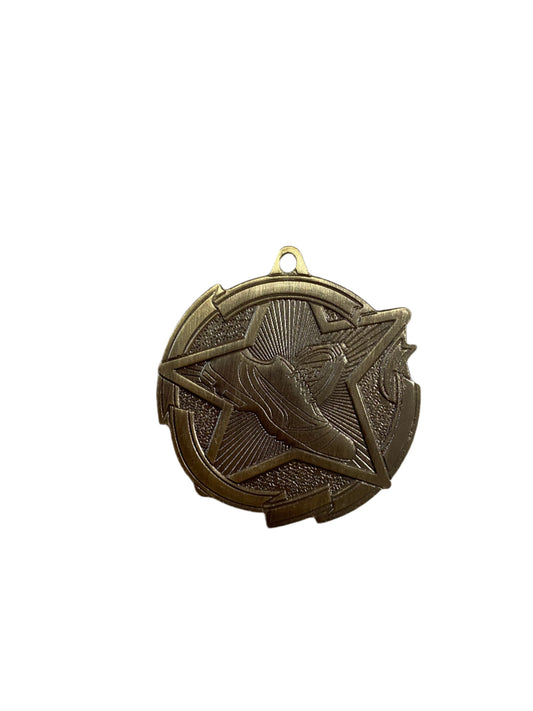 2 3/4" Gold Star Track Medal