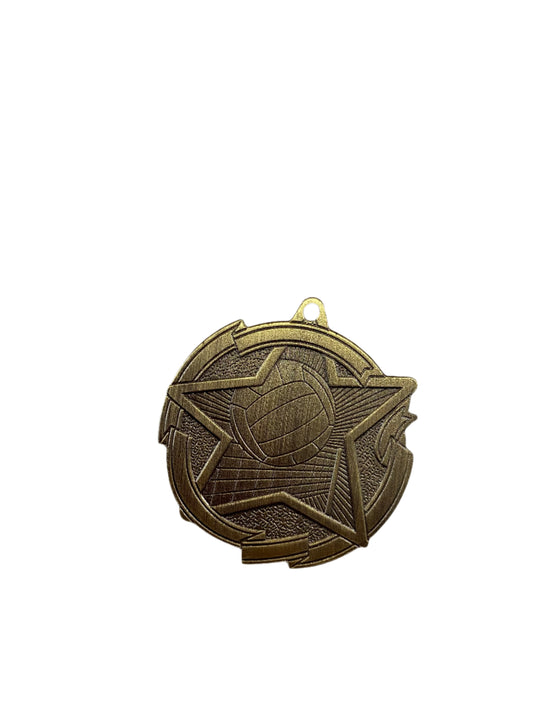 2 3/4" Gold Star Volleyball Medal