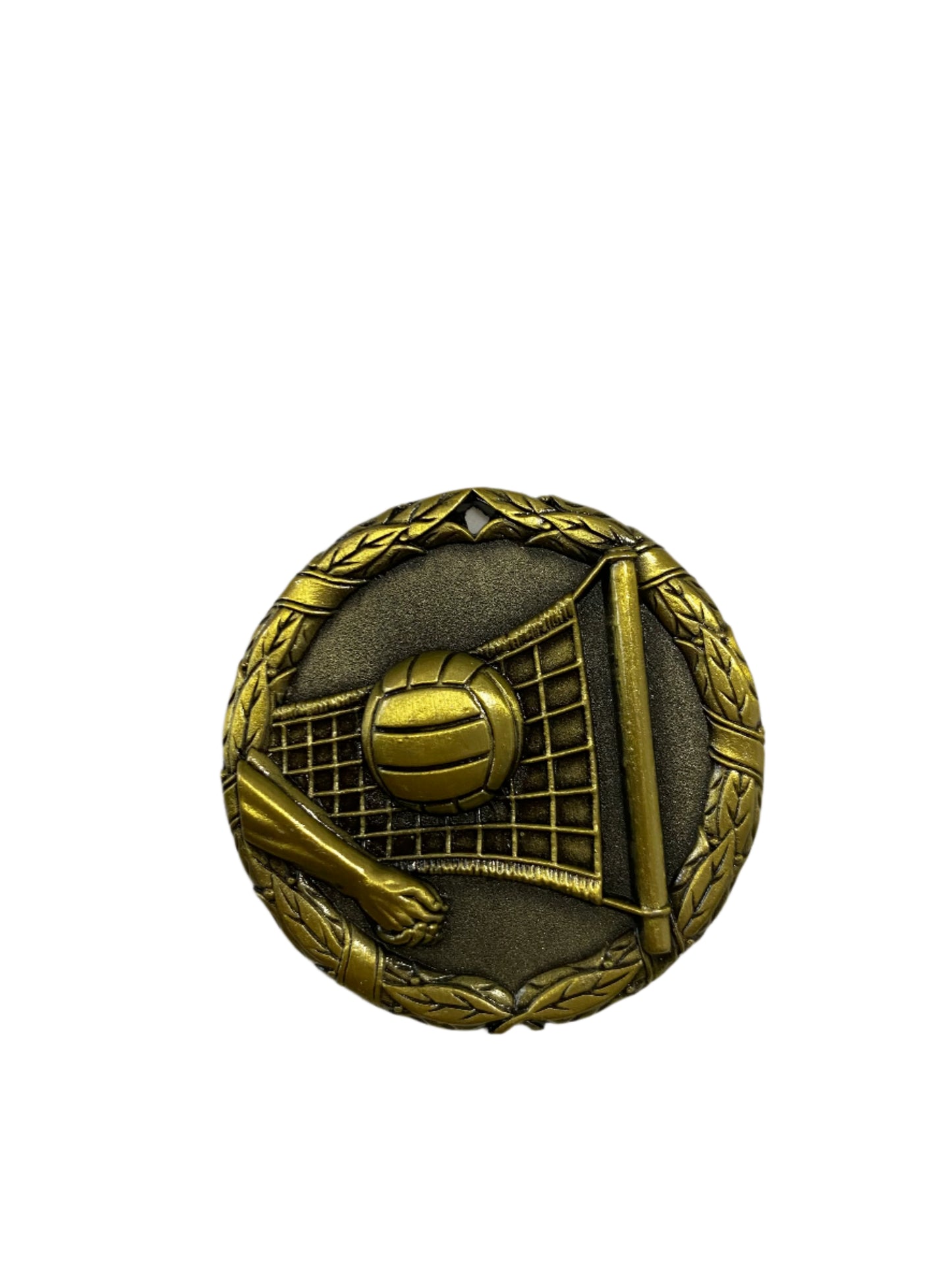 1 3/4" Gold Volleyball Wreath Medal