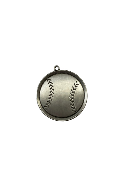 2 1/4" Silver Baseball/Softball Medal