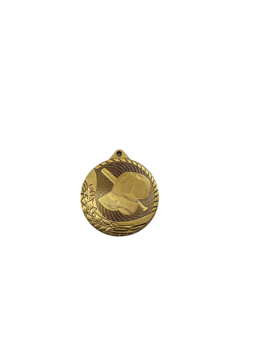 2 1/4" Gold Baseball/Softball Wreath Medal