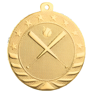 2" Starbrite Baseball/Softball Medal with Neck Ribbon