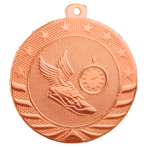 2" Starbrite Track Medal with Neck Ribbon