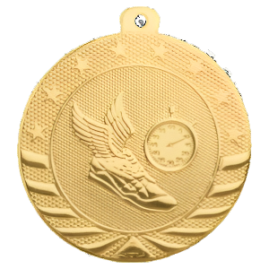 2" Starbrite Track Medal with Neck Ribbon