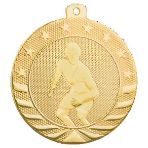 2" Starbrite Wrestling Medal with Neck Ribbon