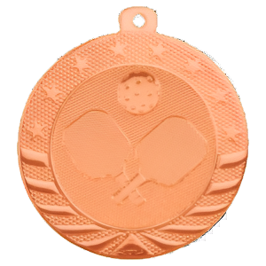 2" Starbrite Pickleball Medal with Neck Ribbon
