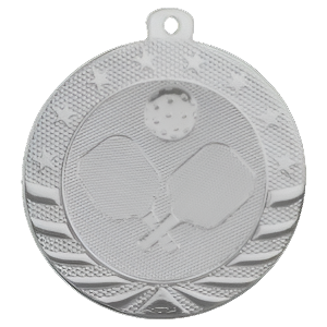 2" Starbrite Pickleball Medal with Neck Ribbon