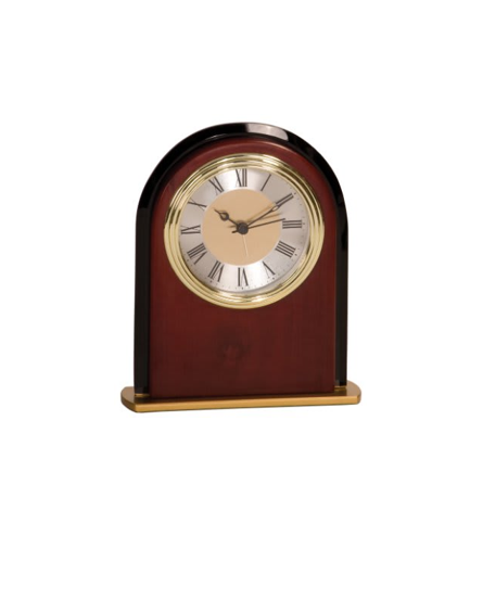 6 1/2" Mahogany Finish Arch Clock