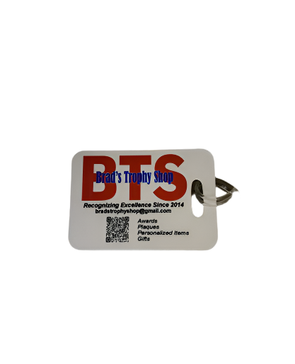4.25" x 2.5" Custom Gloss 2-Sided Rectangle Bag Tag