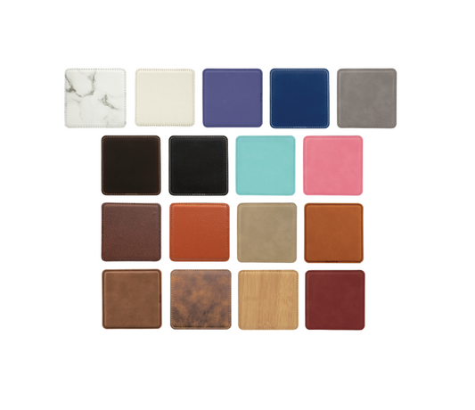 4" x 4" Custom Square Leatherette Coaster