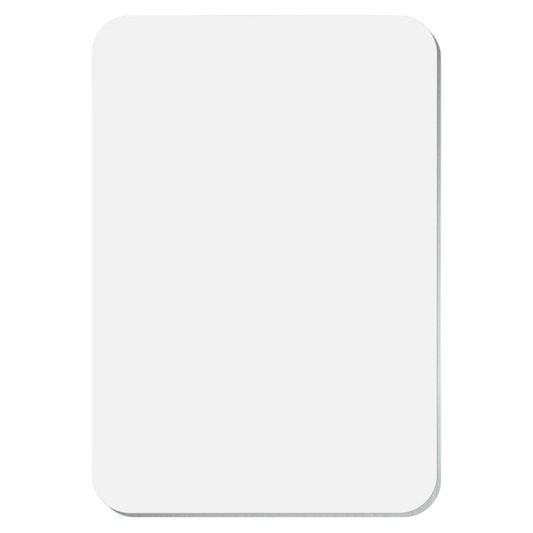 3" x 2" Custom Semi- Gloss White Aluminum Rectangle Magnet